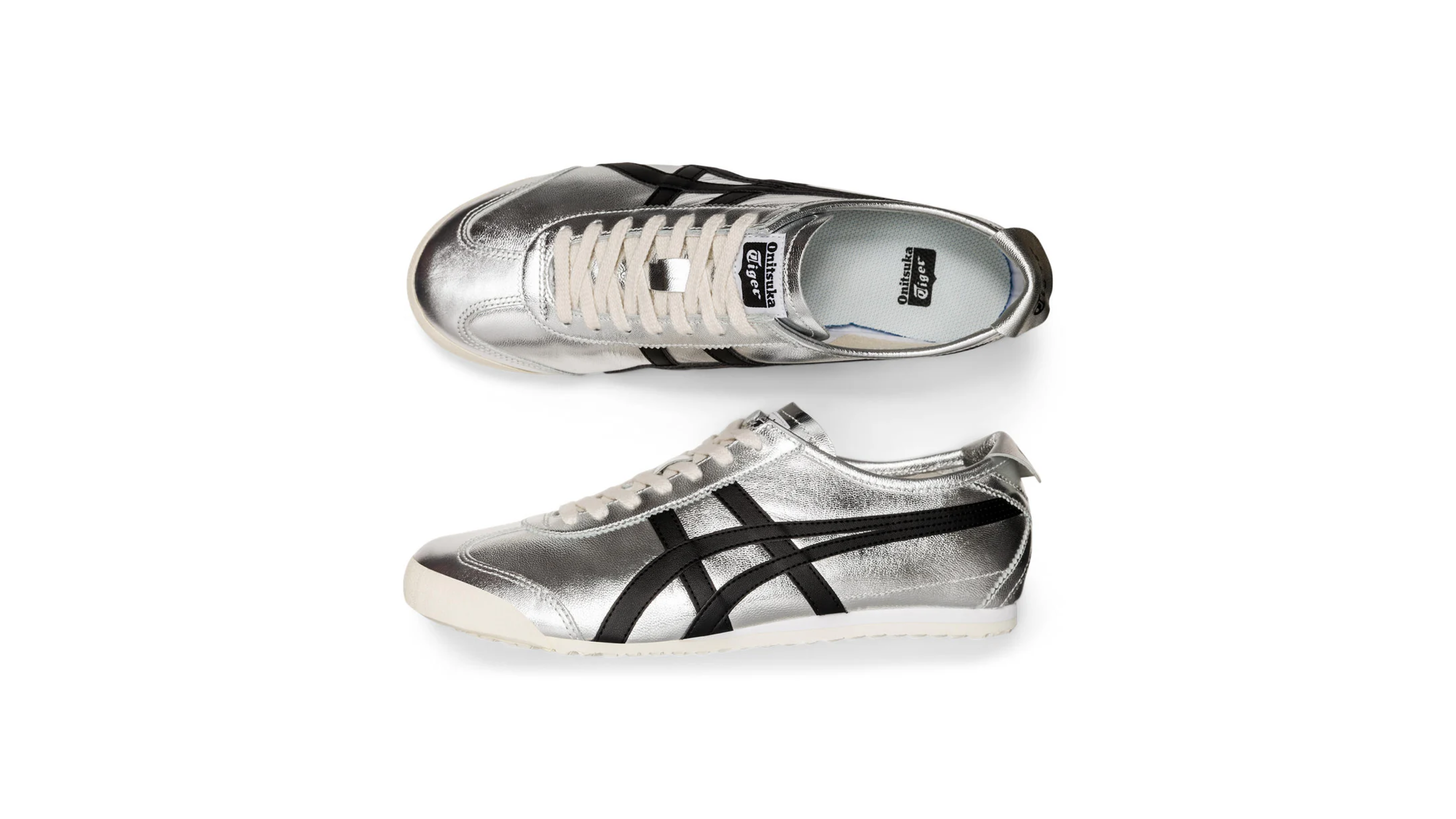 靴 Onitsuka Mexico 66 TGRS Silver 23cm Onitsuka Tiger Mexico 66 TGRS Silver Cream (Women's